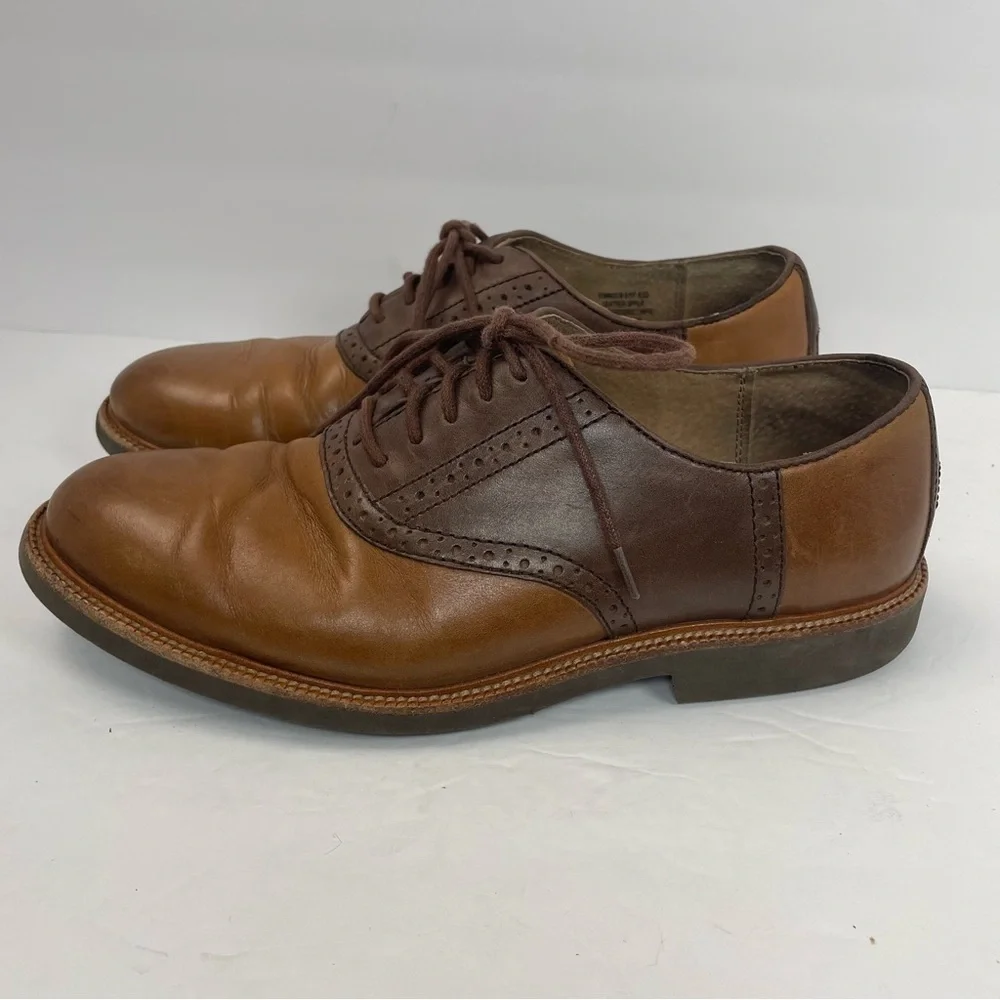 Polo Ralph Lauren Torngtn Oxford Dress Shoes 8.5D brown leather